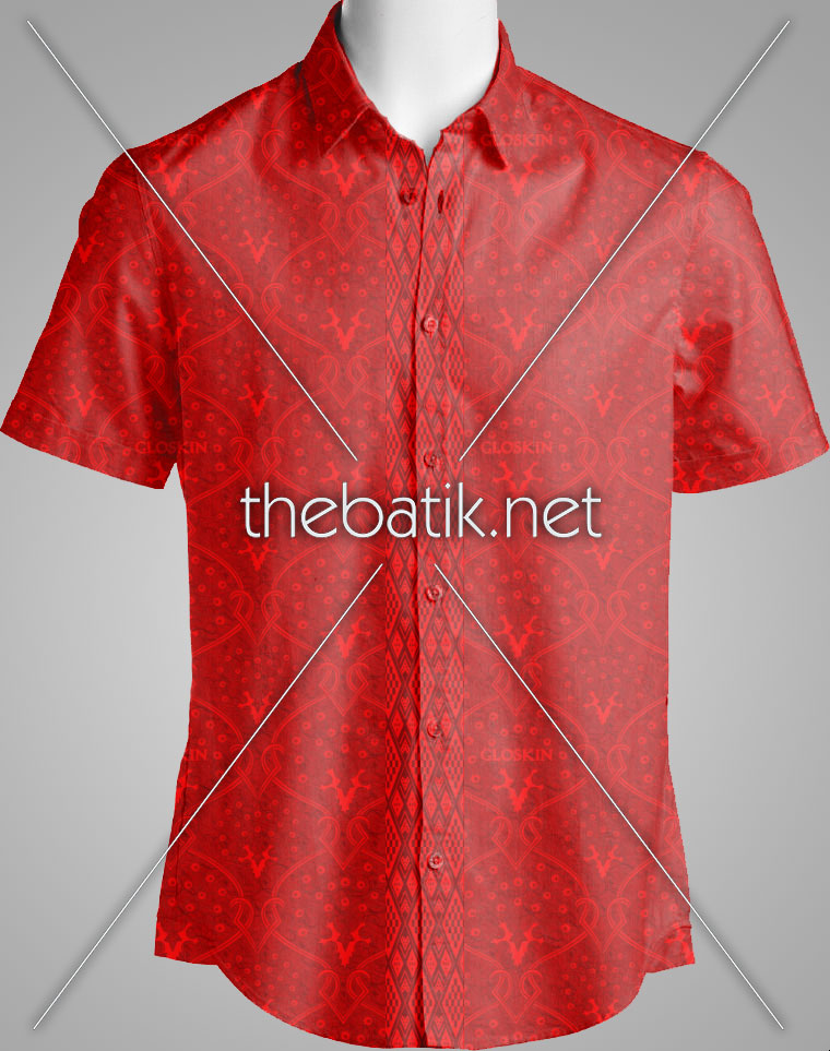 Baju Seragam Batik Terapis GLOSKIN Desain Motif Eksklusif Berlogo Perusahaan