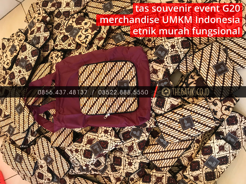 Tas Souvenir Event G20 Merchandise UMKM Indonesia Etnik Murah Fungsional