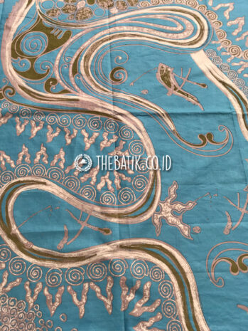 Kain Bahan Seragam Batik Motif Abstrak Biru Muda Ukuran 2.4 m