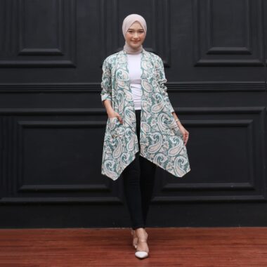 Baju Batik Cardigan Lengan Panjang Bahan Katun Adem Grosir Warna Seri