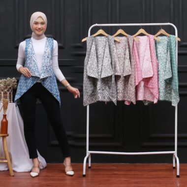 Baju Outer Batik Bolak Balik Vest Bolero Bahan Katun Cantik (isi 5)