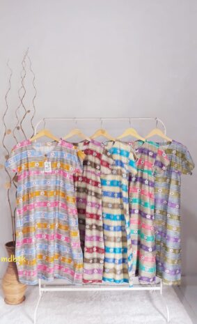 Baju Tidur Batik Daster Semi Payung Lengan Pendek Bahan Rayon (isi 5)