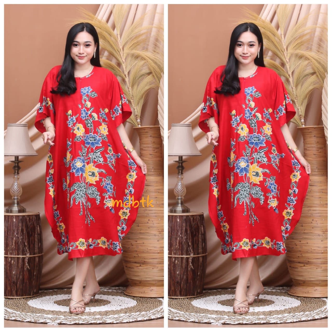 Baju Tidur Daster Batik Encim Rayon Model Kelelawar Lowo Kalong Grosir Warna Seri (isi 5)