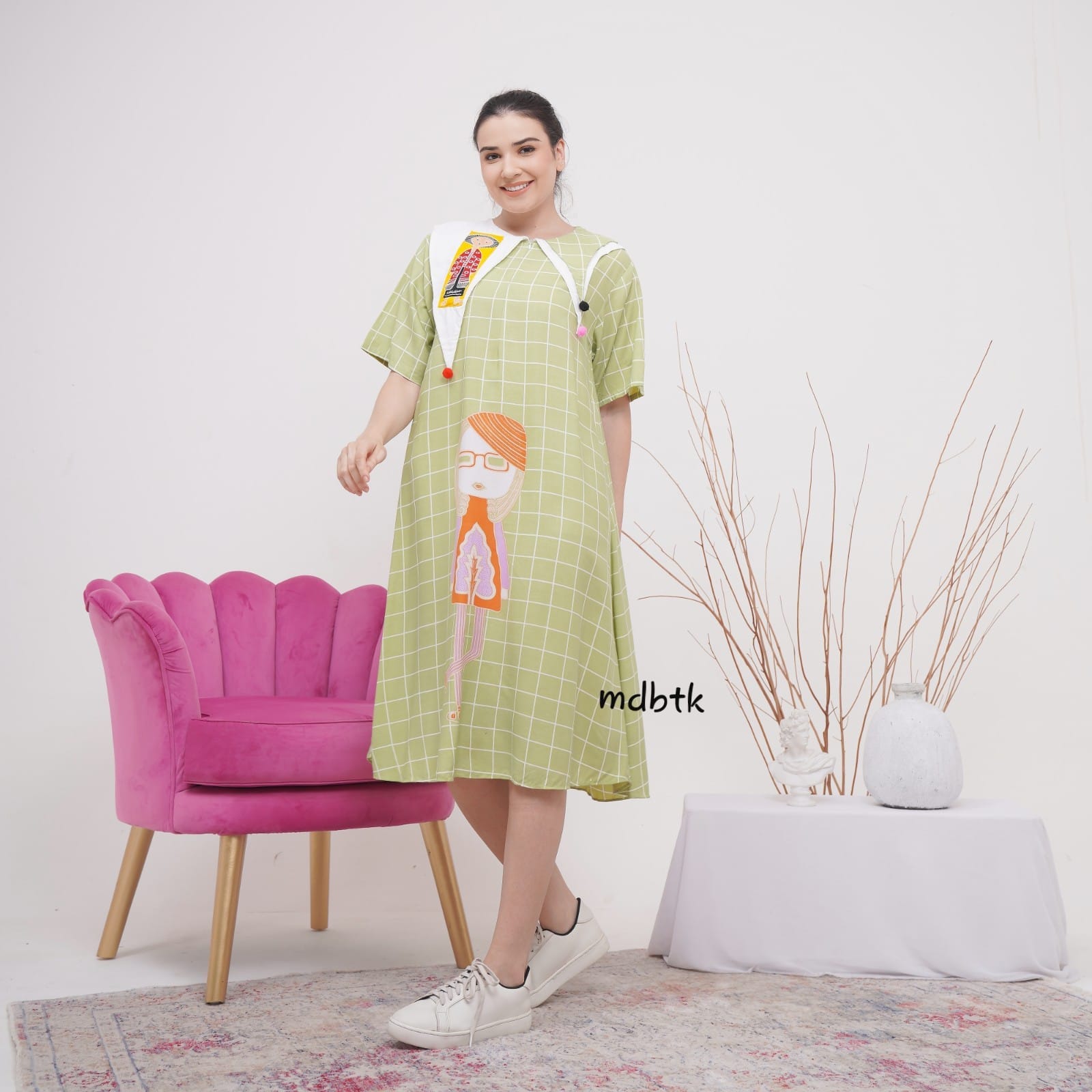 Baju Tidur Homedress Daster Batik Payung Liliput Semerbak Pastel Rayon Grosir Seri (isi 5)