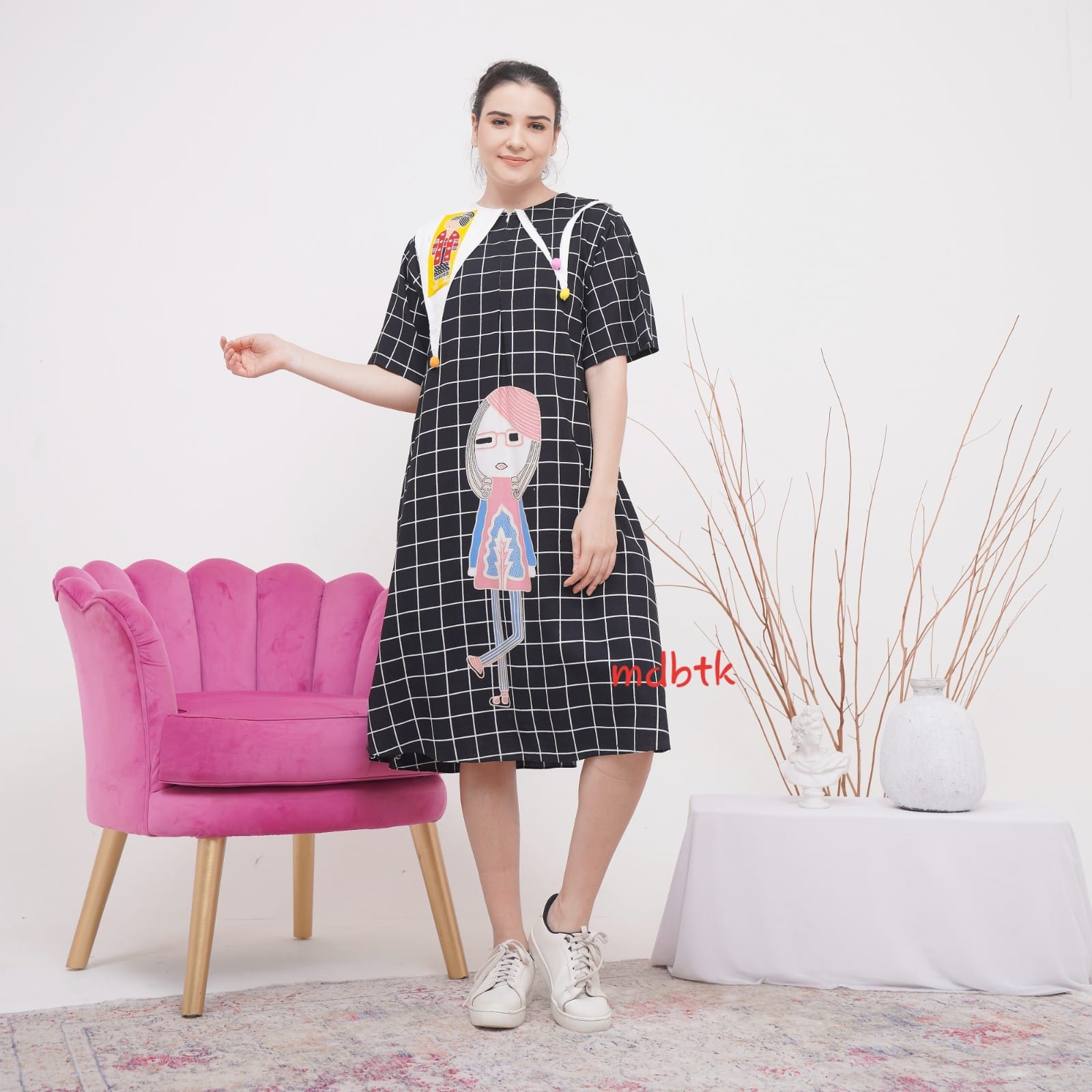 Baju Tidur Homedress Daster Batik Payung Liliput Semerbak Pastel Rayon Grosir Seri (isi 5)