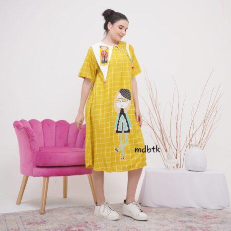 Baju Tidur Homedress Daster Batik Payung Liliput Semerbak Pastel Rayon Grosir Seri (isi 5)