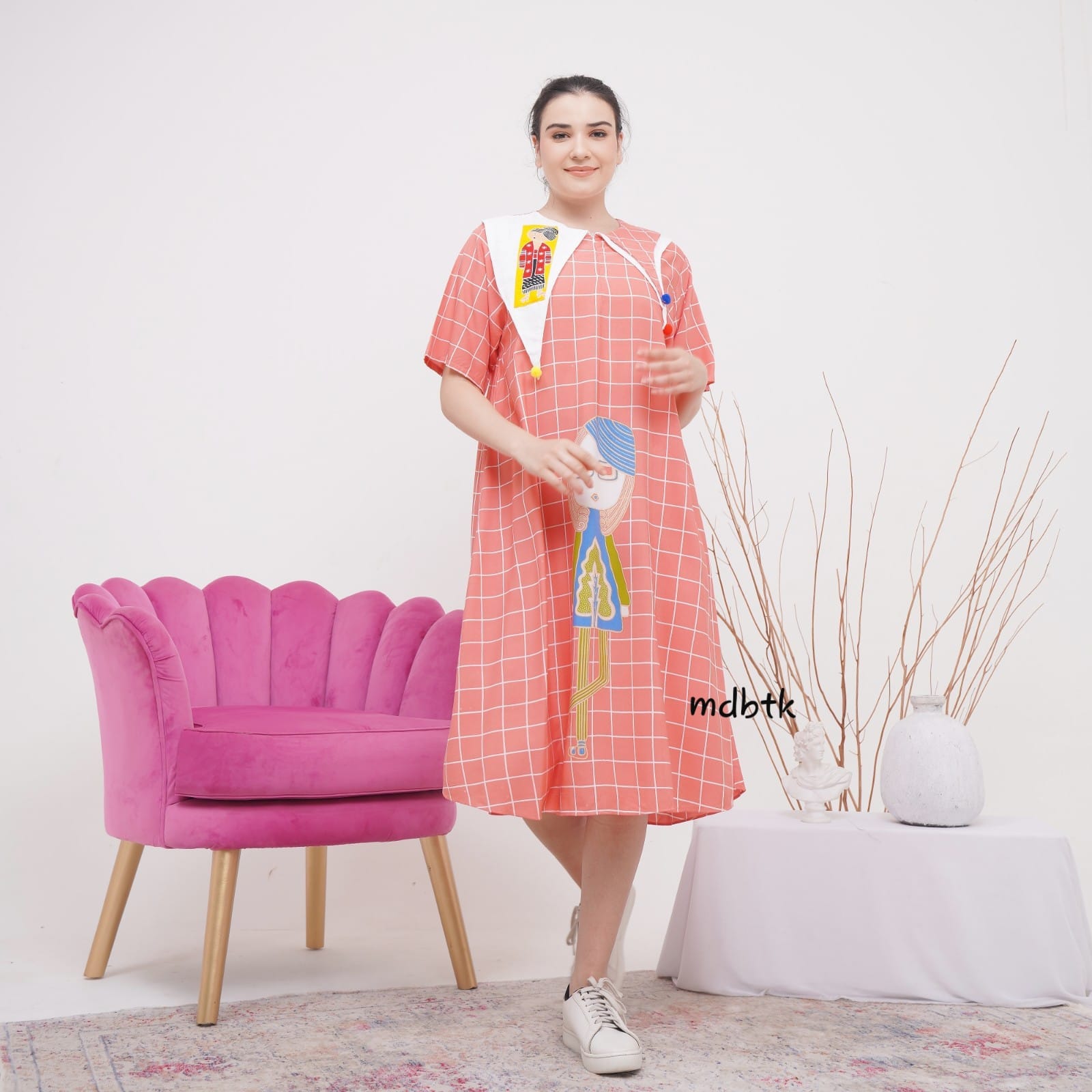 Baju Tidur Homedress Daster Batik Payung Liliput Semerbak Pastel Rayon Grosir Seri (isi 5)