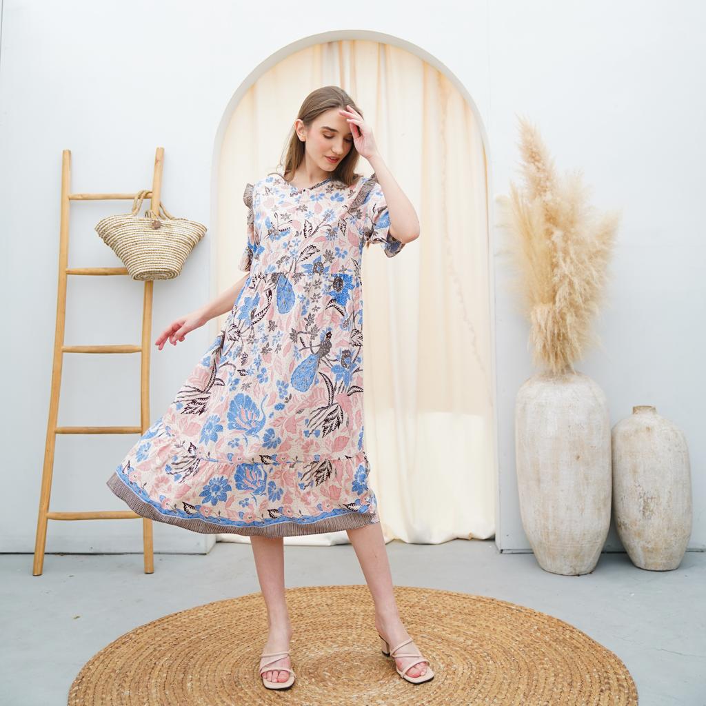 Baju Tidur Sackdress Batik Modern Bahan Rayon Adem Grosir Seri Warna (isi 5)