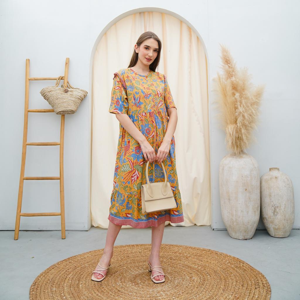 Baju Tidur Sackdress Batik Modern Bahan Rayon Adem Grosir Seri Warna (isi 5)