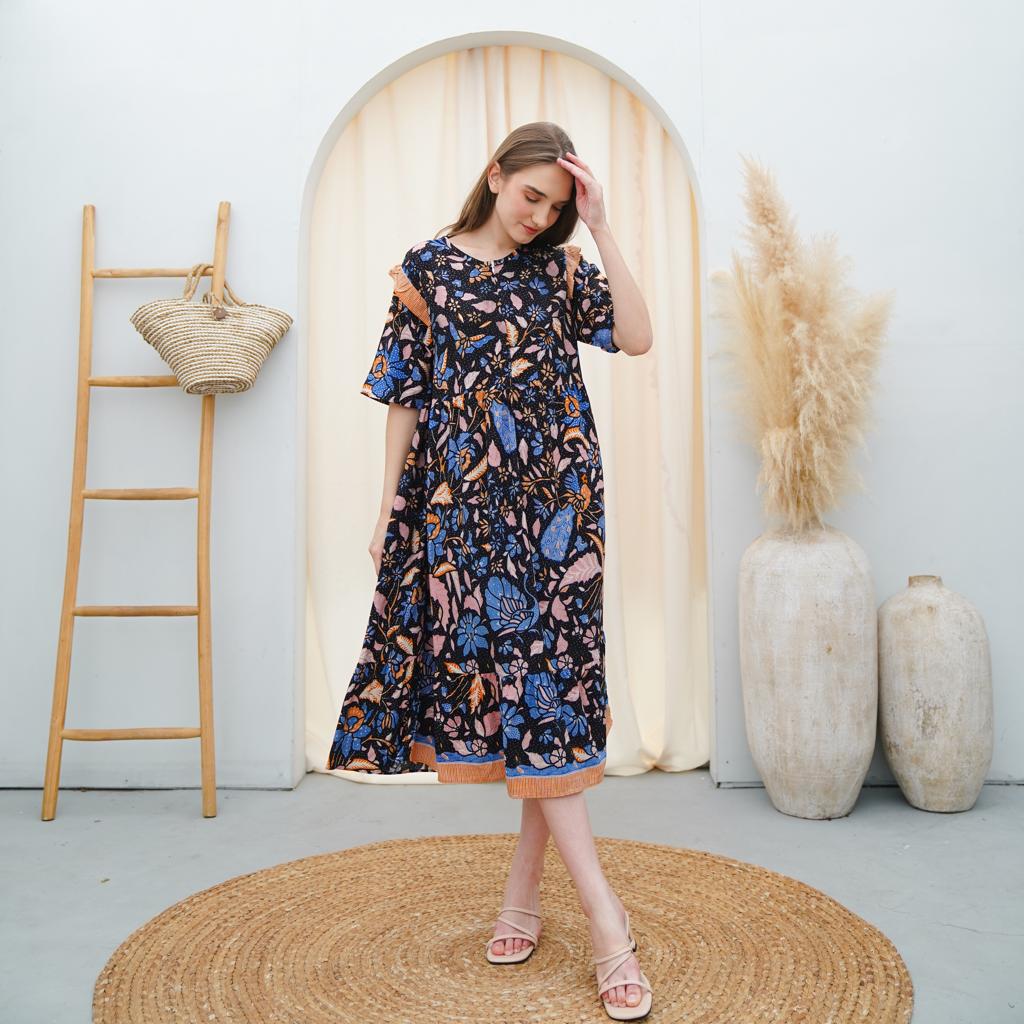 Baju Tidur Sackdress Batik Modern Bahan Rayon Adem Grosir Seri Warna (isi 5)