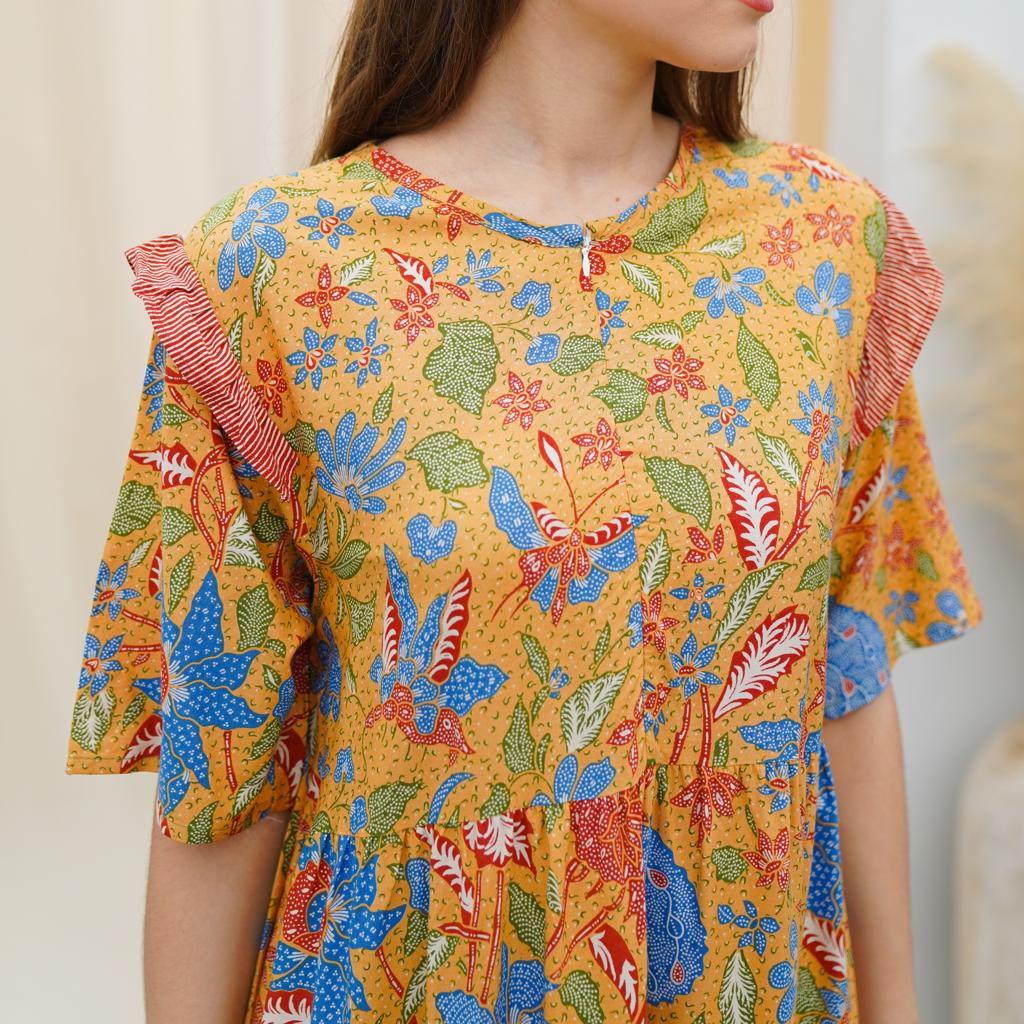 Baju Tidur Sackdress Batik Modern Bahan Rayon Adem Grosir Seri Warna (isi 5)