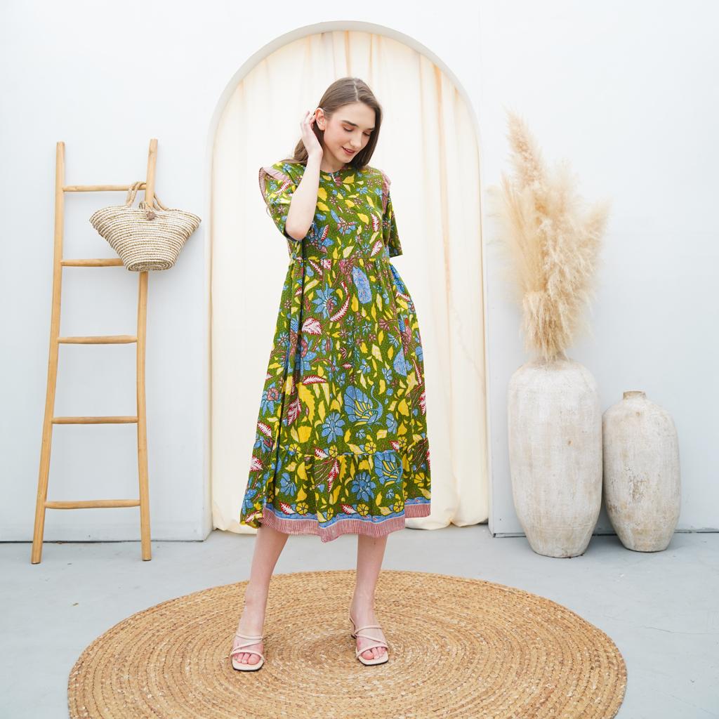 Baju Tidur Sackdress Batik Modern Bahan Rayon Adem Grosir Seri Warna (isi 5)
