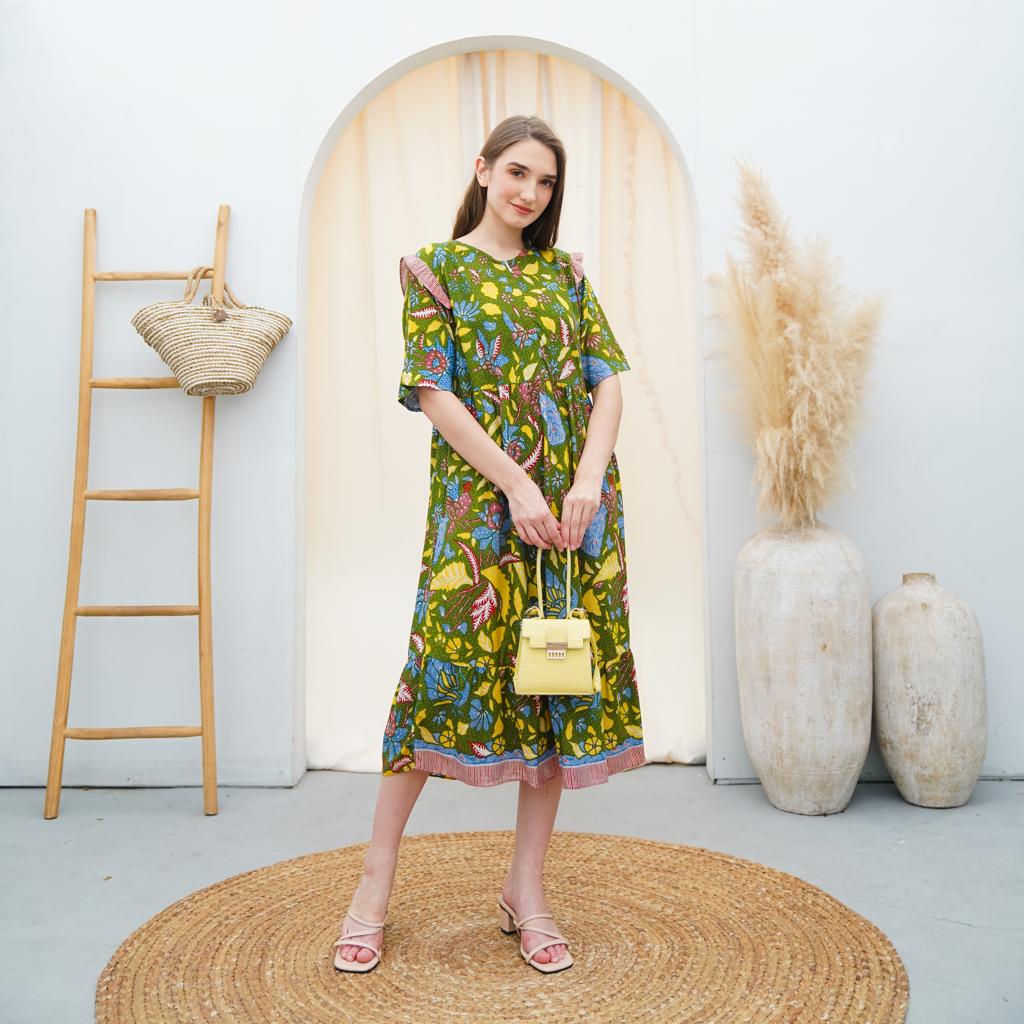 Baju Tidur Sackdress Batik Modern Bahan Rayon Adem Grosir Seri Warna (isi 5)