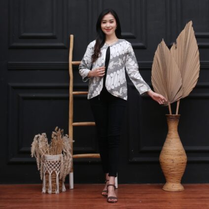 Baju Bolero Bolak Balik Motif Batik Modern untuk Kerja Kantor Seragam Seri Warna (isi 5)