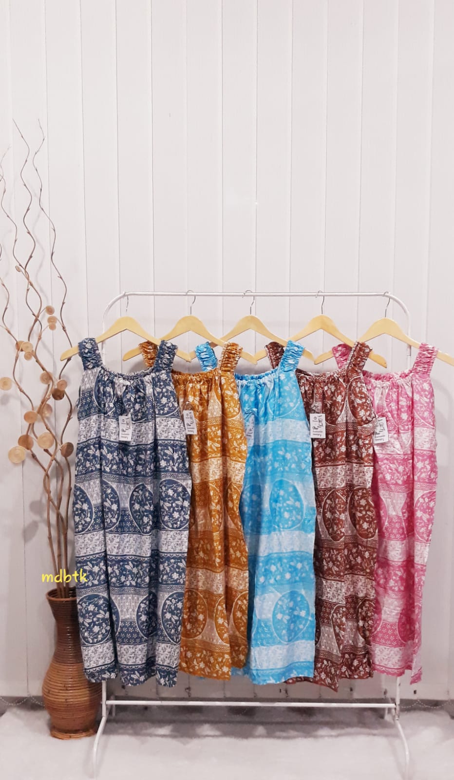 Baju Daster Yukensi Jumbo Tanpa Lengan Busui Bahan Rayon Santung Adem Grosir (isi 5)