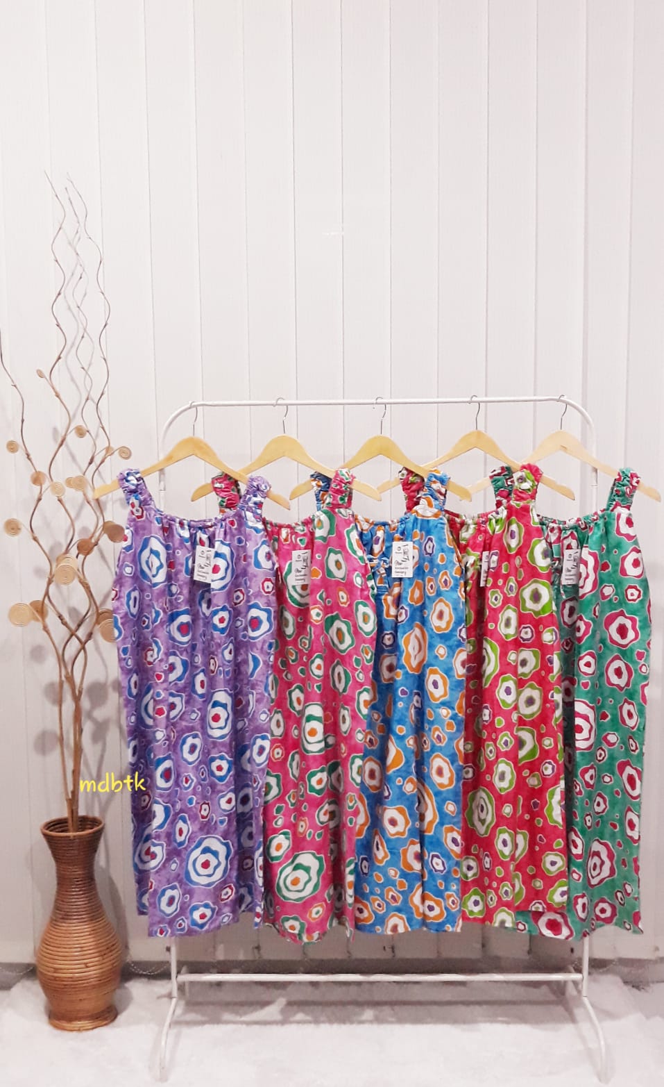 Baju Daster Yukensi Jumbo Tanpa Lengan Busui Bahan Rayon Santung Adem Grosir (isi 5)