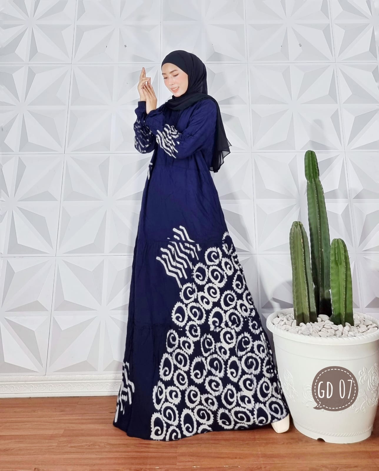 Baju Gamis Rayon Batik Abstrak Modern Grosir Seri Warna (isi 5)