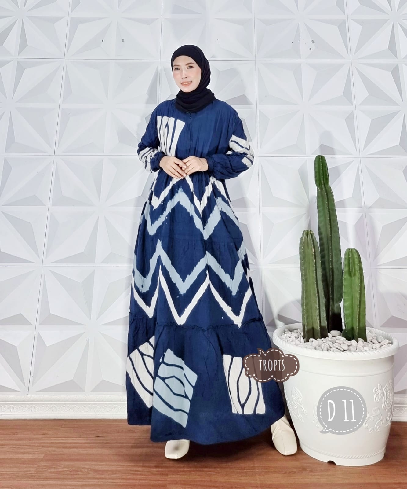 Baju Gamis Rayon Batik Abstrak Modern Grosir Seri Warna (isi 5)
