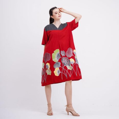 Baju Tidur Batik Daster Payung Raniya Bahan Rayon Grosir Motif Warna Seri (isi 5)