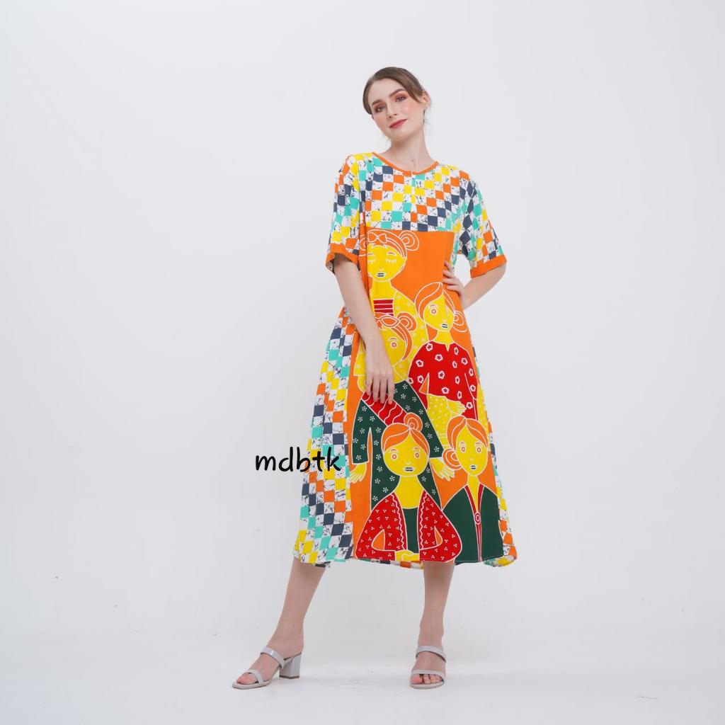 Baju Tidur Batik Daster Payung Tejo Bahan Rayon Super Grosir Warna Motif Seri (isi 5)