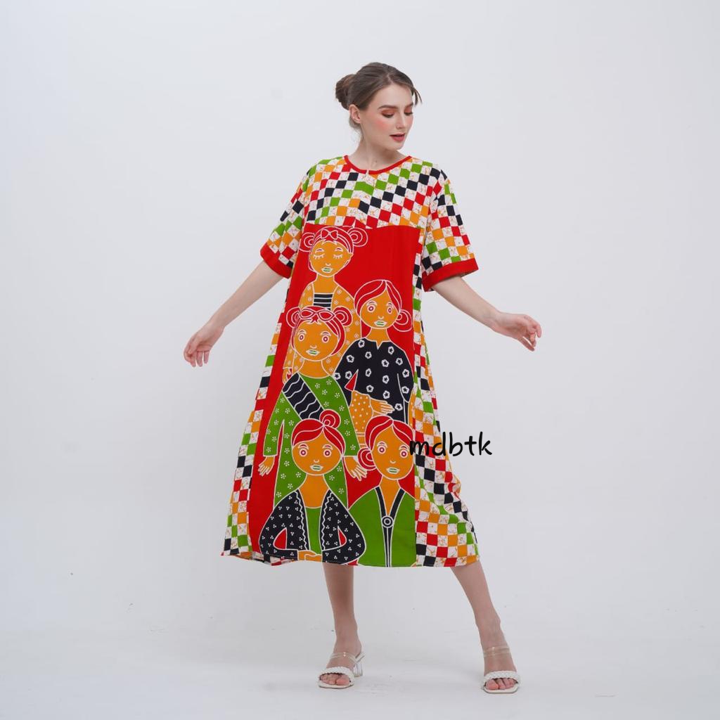 Baju Tidur Batik Daster Payung Tejo Bahan Rayon Super Grosir Warna Motif Seri (isi 5)