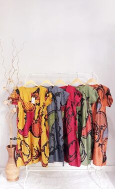 Baju Tidur Daster Batik Lengan Pendek Semi Payung Remaja Grosir Seri Warna (isi 5)