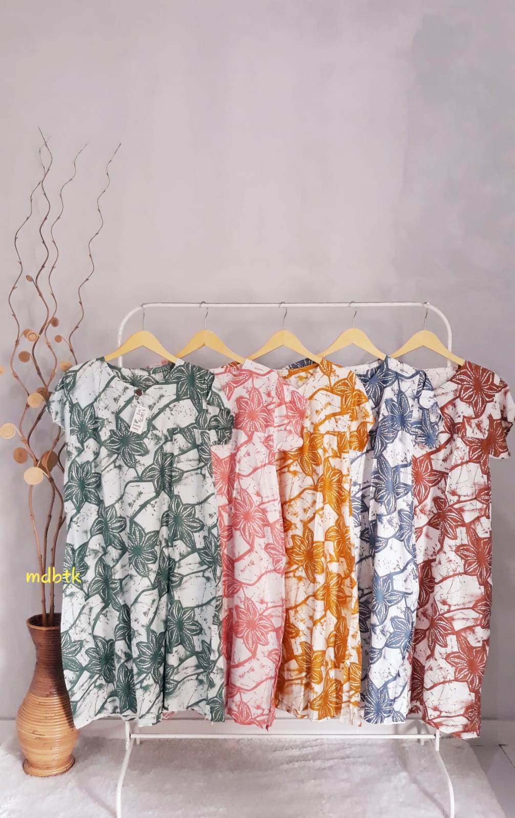 Baju Tidur Daster Batik Lengan Pendek Semi Payung Remaja Grosir Seri Warna (isi 5)