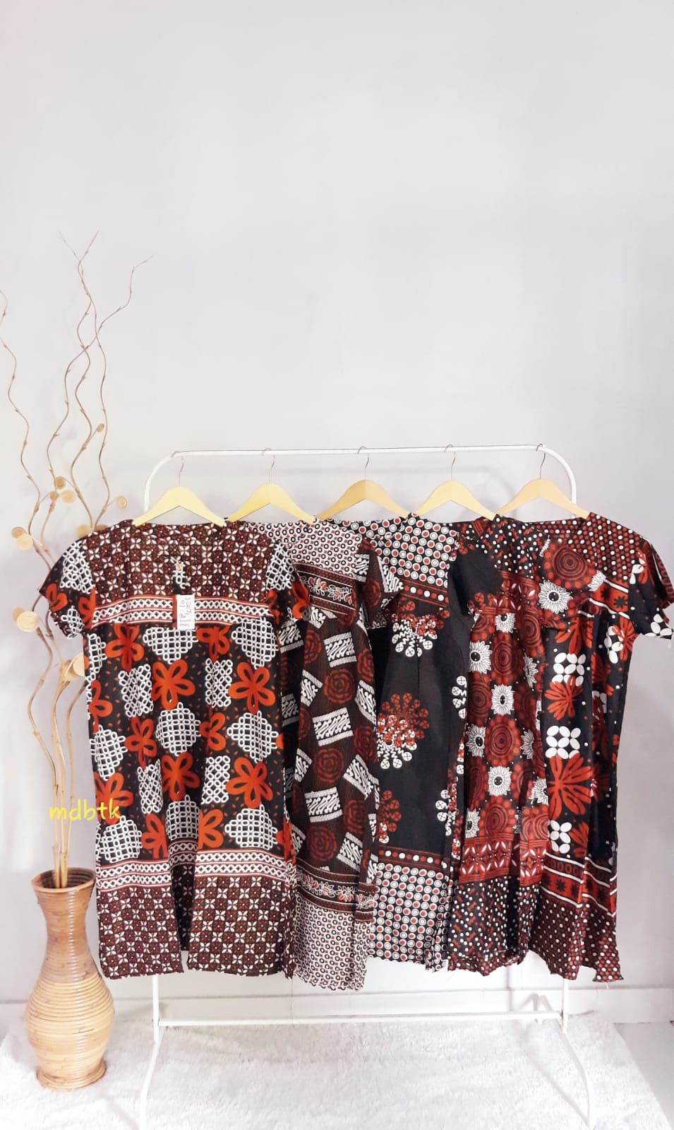 Baju Tidur Daster Batik Lengan Pendek Semi Payung Remaja Grosir Seri Warna (isi 5)