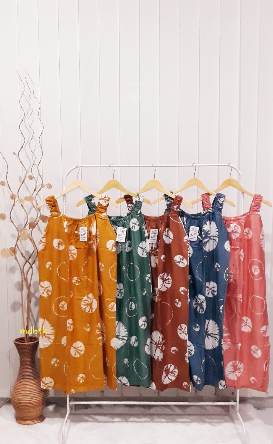 Baju Tidur Daster Batik Remaja Tanpa Lengan Grosir Warna Seri (isi 5)