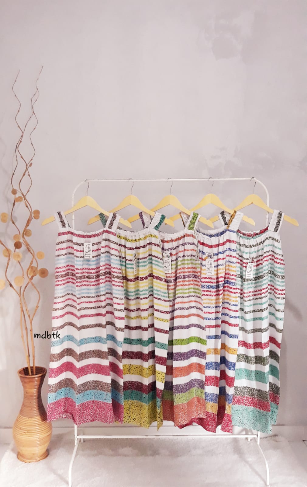 Baju Tidur Daster Batik Remaja Tanpa Lengan Grosir Warna Seri (isi 5)