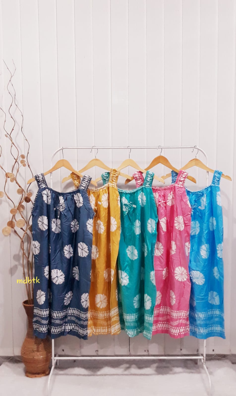 Baju Tidur Daster Batik Remaja Tanpa Lengan Grosir Warna Seri (isi 5)
