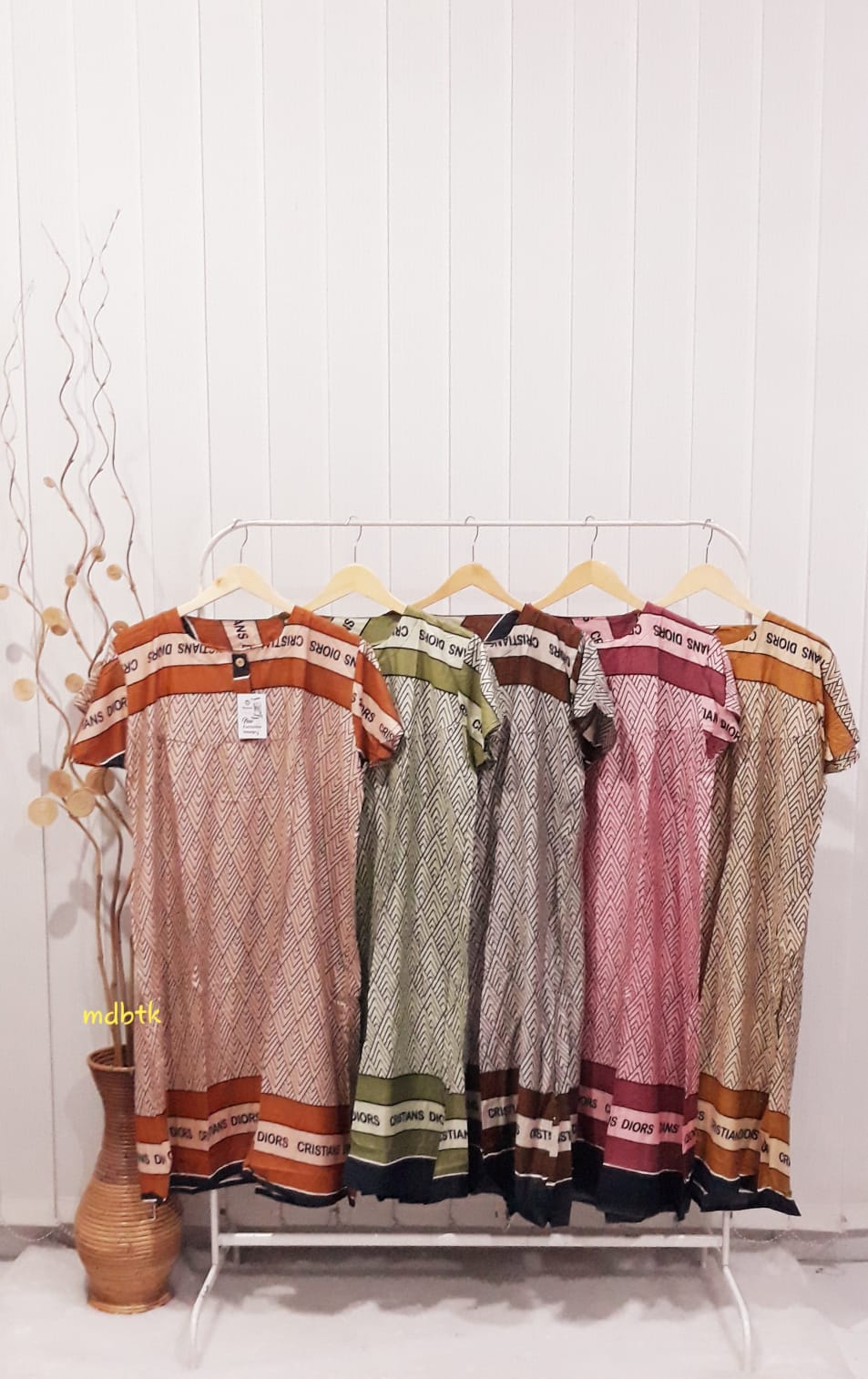 Baju Tidur Daster Batik Semi Payung Lengan Pendek Warna Lengkap Harga Grosir (isi 5)