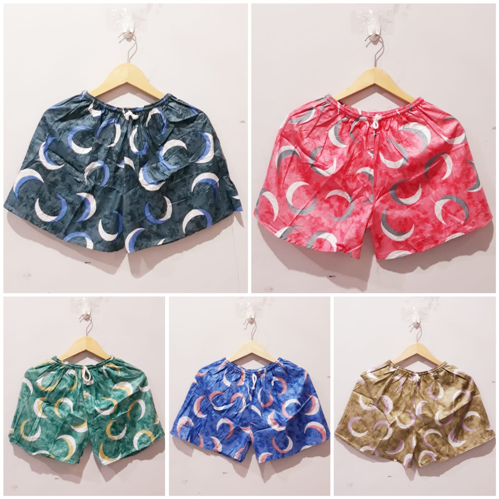 Celana Hotpants Celana Gemes Bahan Rayon Motif Batik Grosir Mix Motif (isi 10)