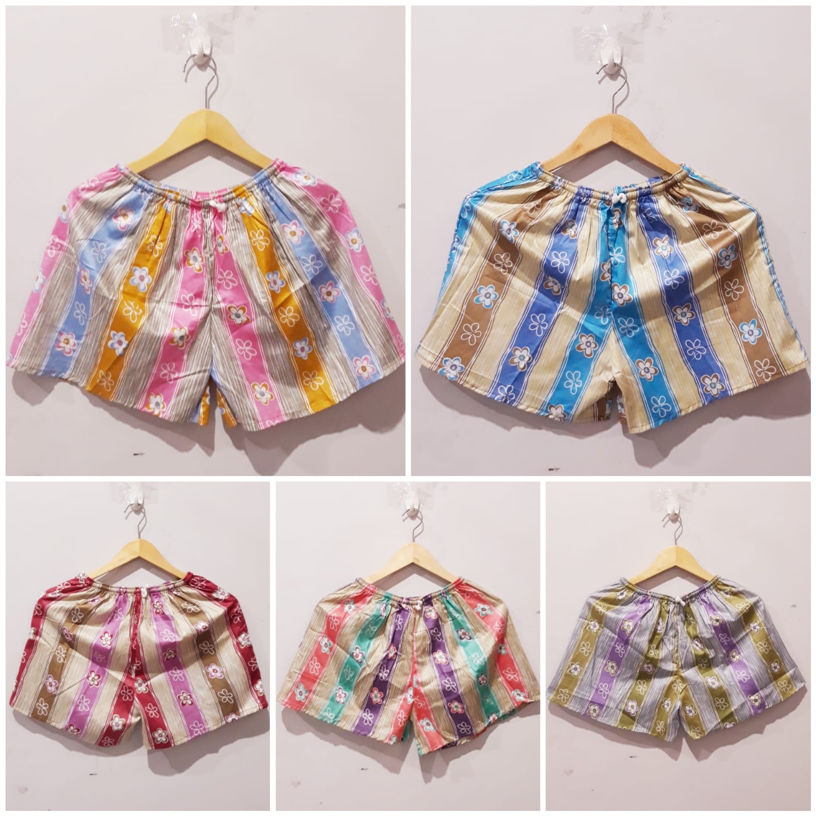 Celana Hotpants Celana Gemes Bahan Rayon Motif Batik Grosir Mix Motif (isi 10)