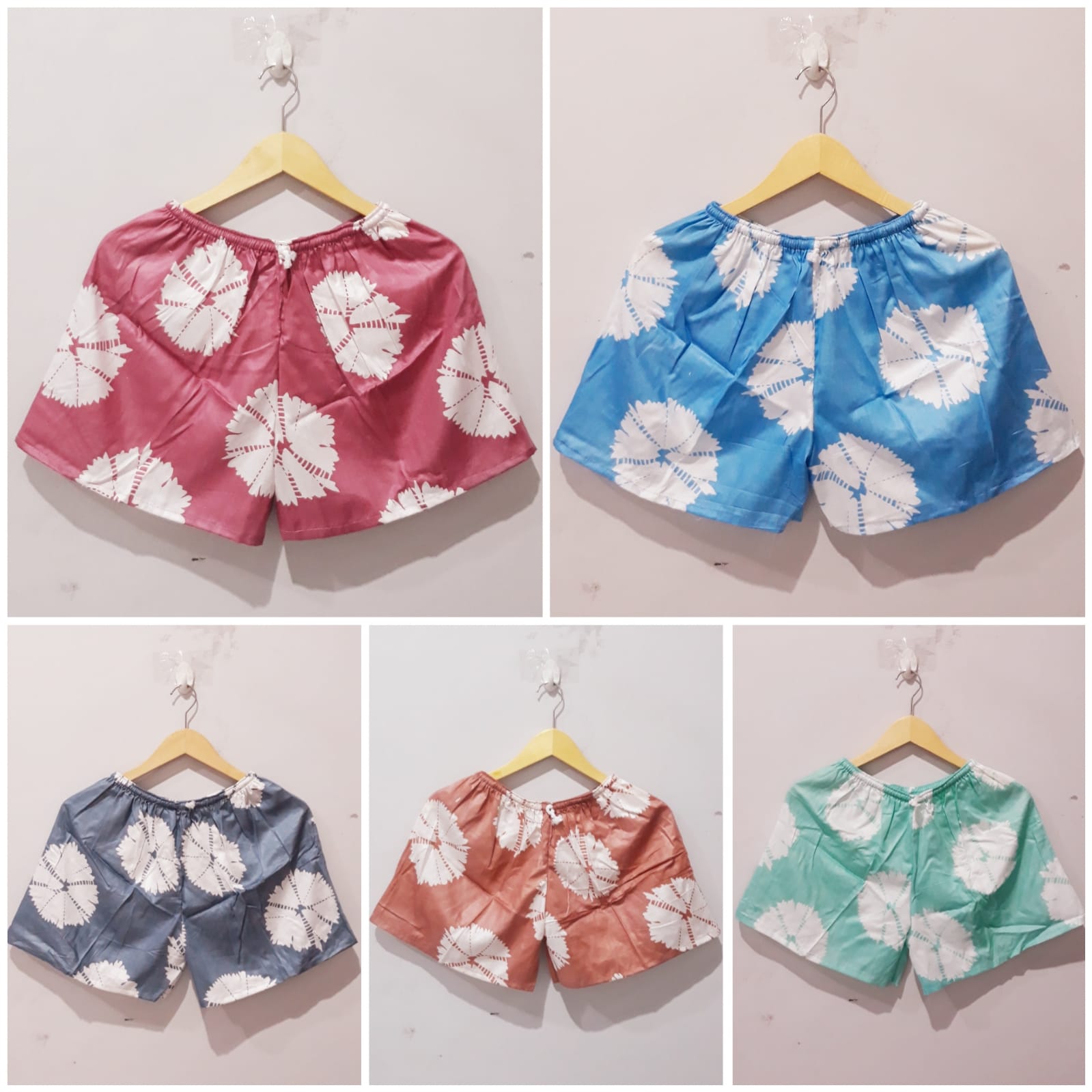 Celana Hotpants Celana Gemes Bahan Rayon Motif Batik Grosir Mix Motif (isi 10)