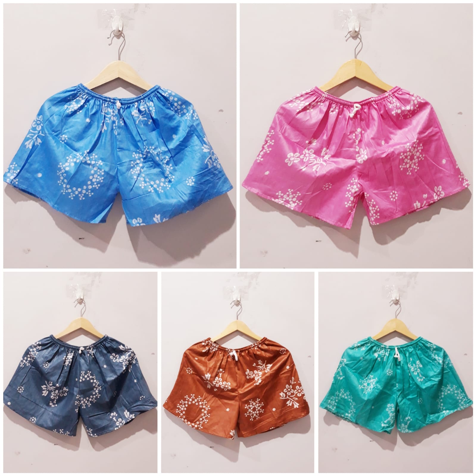 Celana Hotpants Celana Gemes Bahan Rayon Motif Batik Grosir Mix Motif (isi 10)