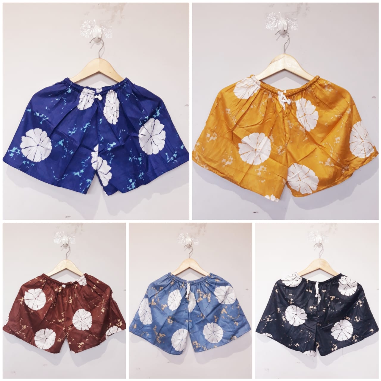 Celana Hotpants Celana Gemes Bahan Rayon Motif Batik Grosir Mix Motif (isi 10)