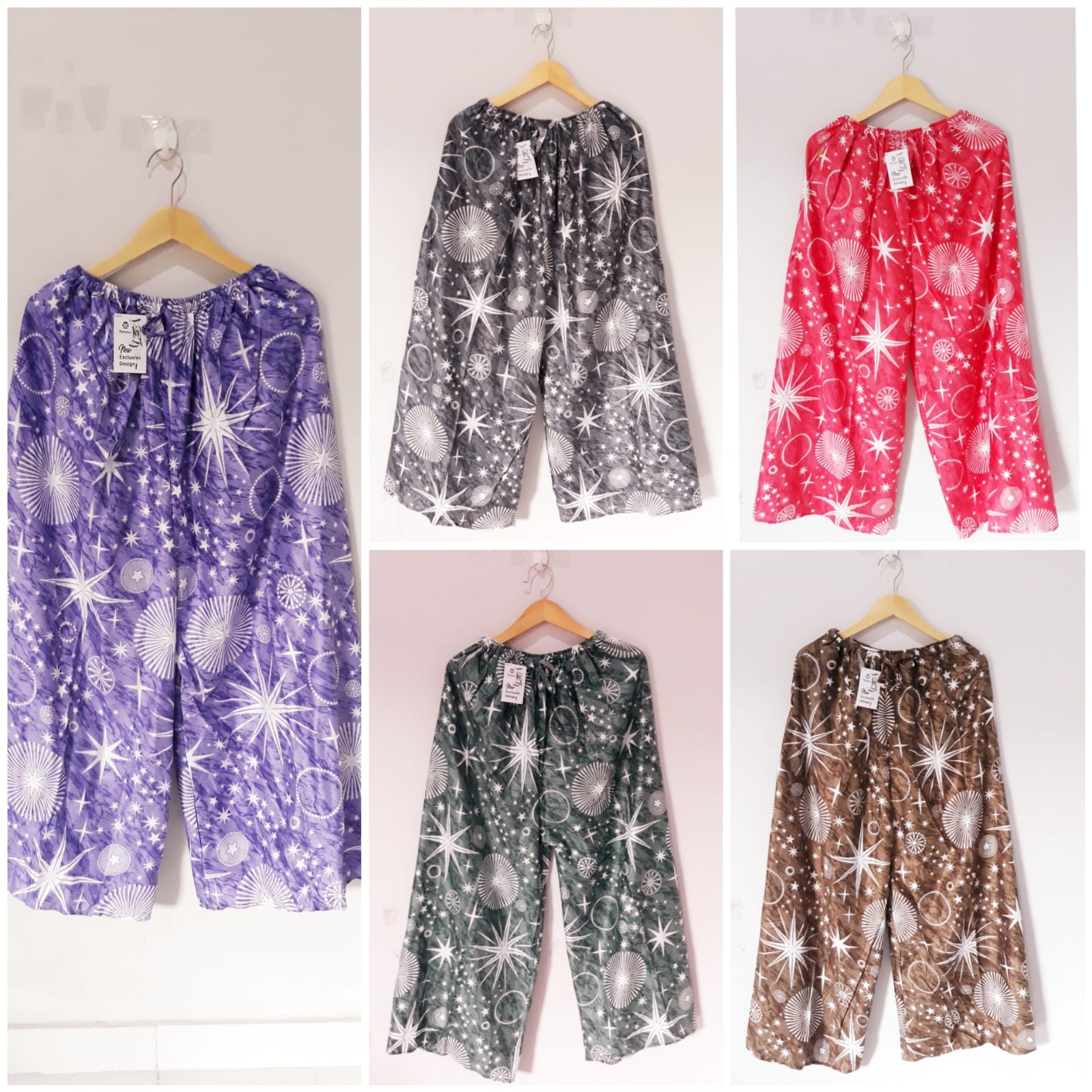 Celana Panjang Kulot Sumo Besar Bahan Santung Rayon Bisa Grosir Seri Warna (isi 5)
