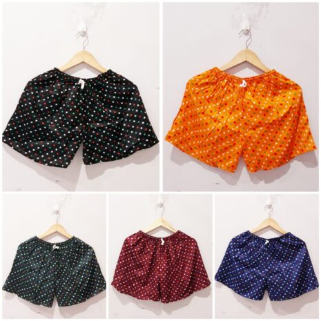 Celana Pendek Batik Hotpants Wanita Adem Murah Grosir Seri Warna (isi 10)