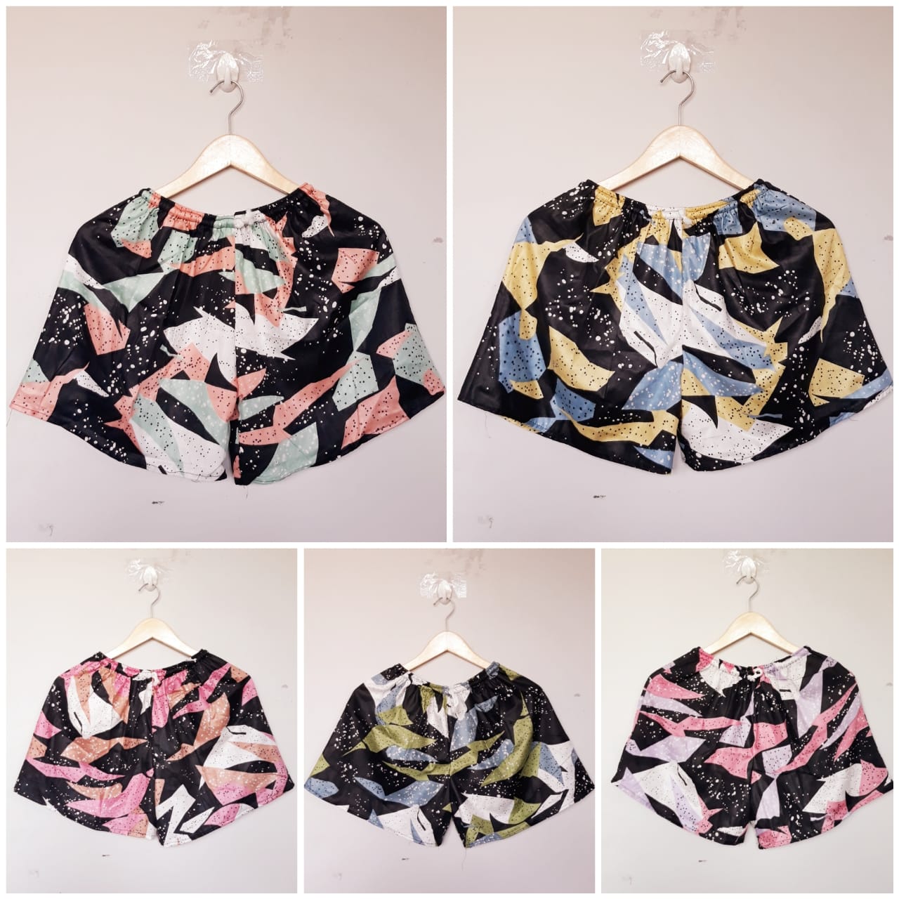 Celana Pendek Batik Hotpants Wanita Adem Murah Grosir Seri Warna (isi 10)