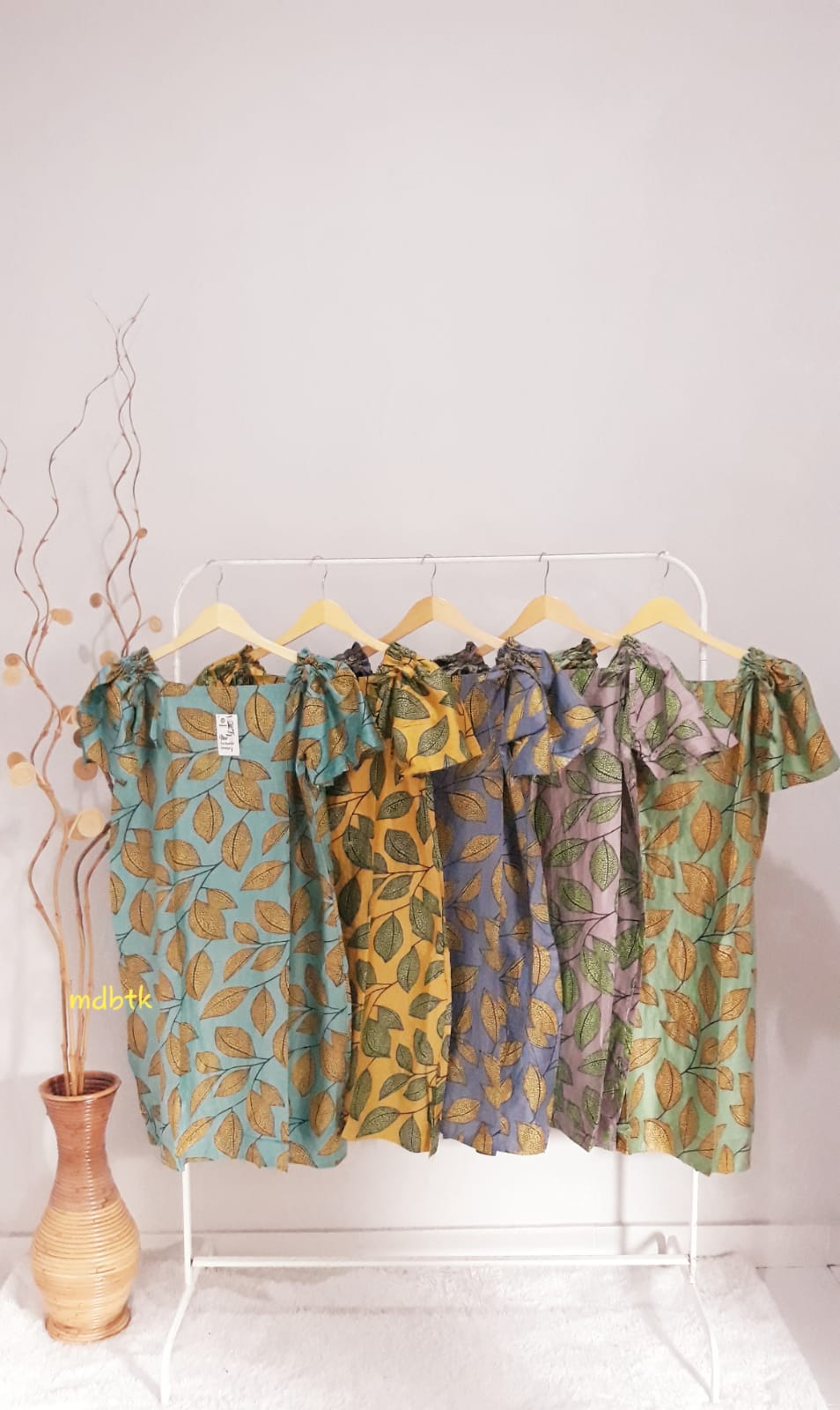 Daster Serut Lengan Pendek Bahan Santung Rayon Adem Grosir Warna Seri (isi 5)