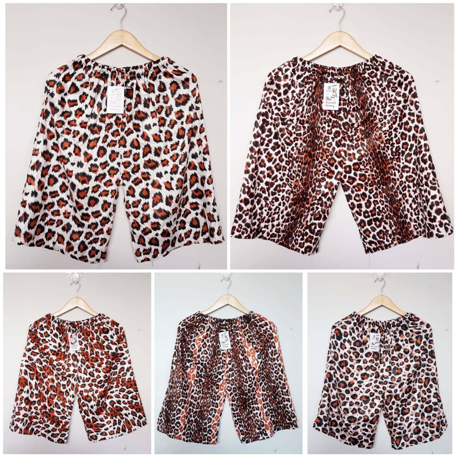 Grosir Celana 3/4 Batik Bahan Santung Rayon – Motif Macan Loreng Jumputan Parang (isi 5)