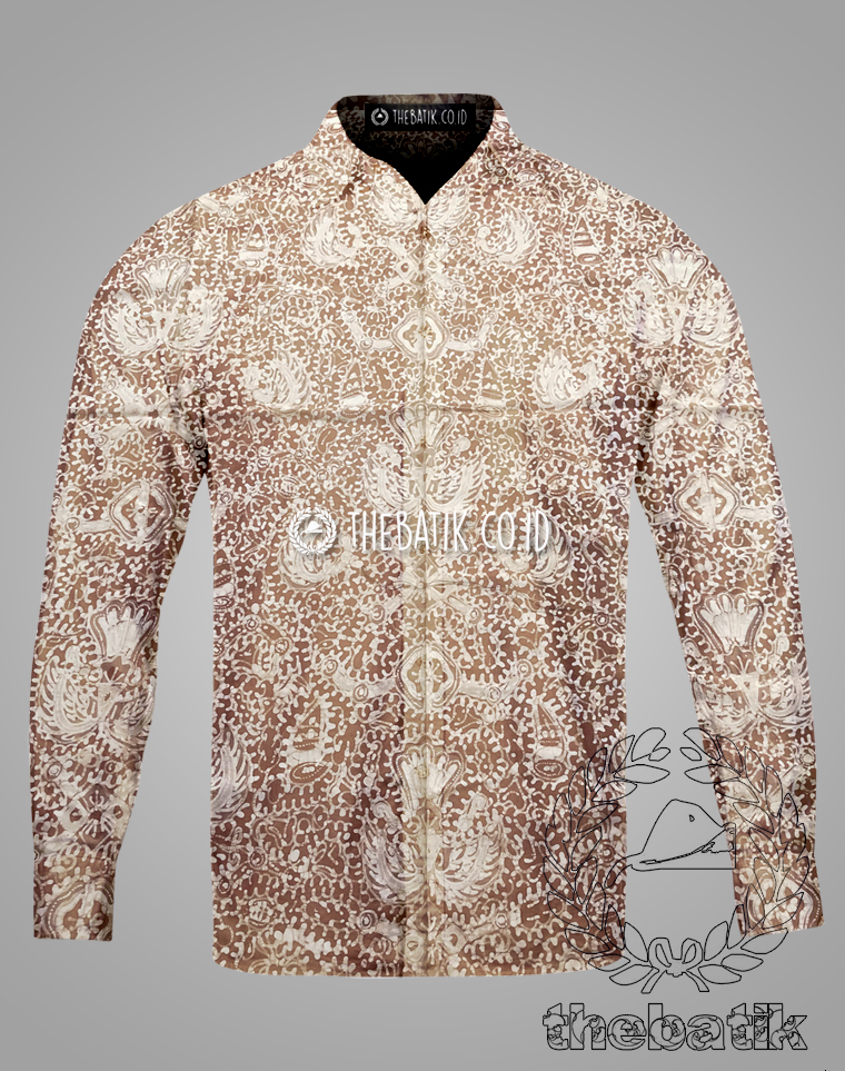 Natural Dyed Batik Cotton Hand Drawn Batik Java Sido Mukti Motif Light Brown