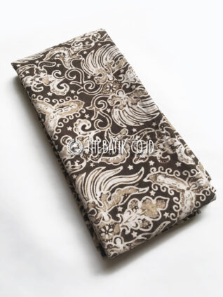 Natural Dye Batik Hand Stamped Batik Cotton Antik Batik Fabric Semen Brown