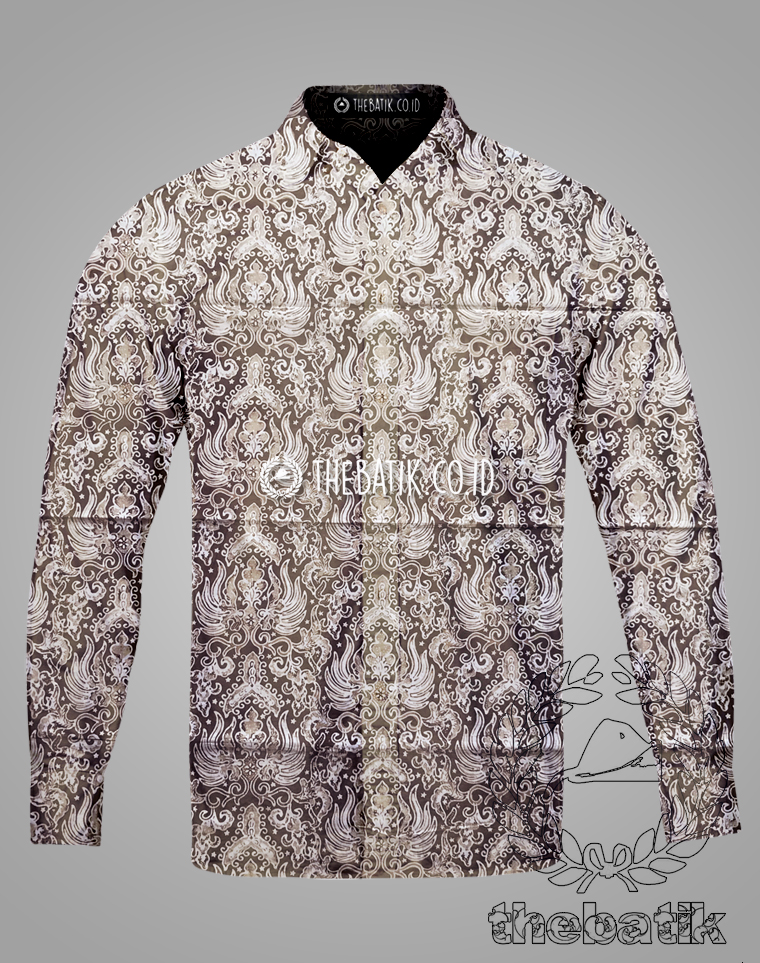 Natural Dye Batik Hand Stamped Batik Cotton Antik Batik Fabric Semen Brown