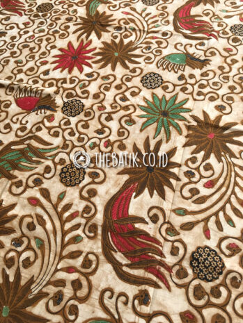 Kain Batik Jawa Solo Klasik Semi Tulis Motif Ukel Coletan 2,4m