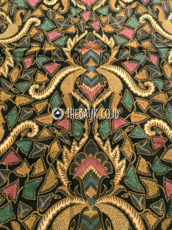 Kain Batik Jawa Klasik Sogan Solo Proses Semi Tulis Motif Pisan Bali Coletan 2,4m