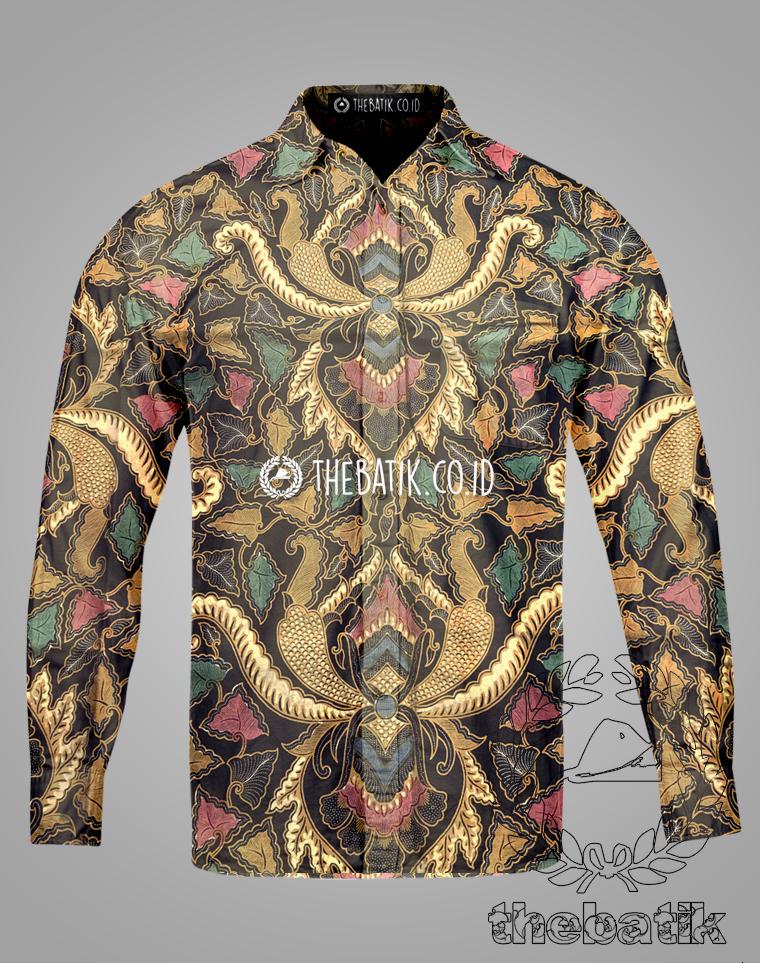 Kain Batik Jawa Klasik Sogan Solo Proses Semi Tulis Motif Pisan Bali Coletan 2,4m