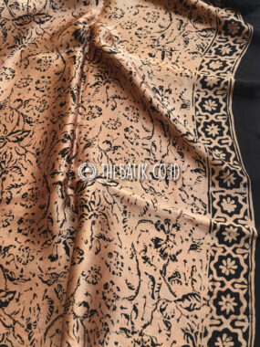 Kain Bahan Baju Batik Sutra Modern Warna Emas Gold