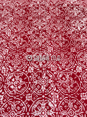 Hand Stamped Batik Cap Motif Cakar Jonggrong Merah Marun